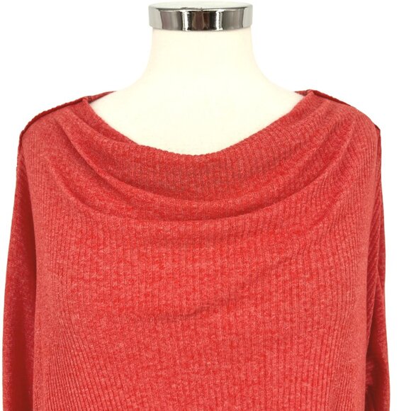 We The Free Londontown Thermal Oversize Top Red Orange Size XS - Picture 2 of 12